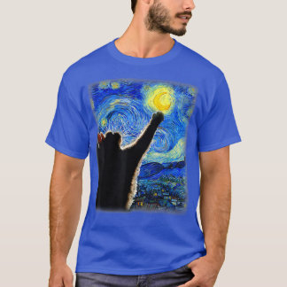 Starry Night Cat, Van Gogh Cat, Cat Lover, Cat Mum T-Shirt
