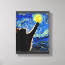 Starry Night Cat, Van Gogh Cat Lover Cat Dad Mom T