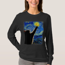 Starry Night Cat, Van Gogh Cat Lover Cat Dad Mum T