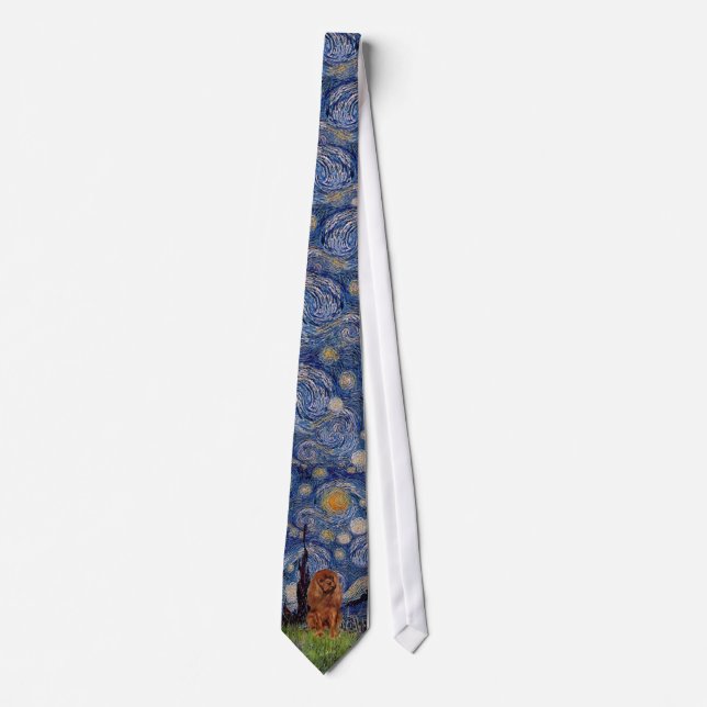 Starry Night - Cavalier (ruby) Tie (Front)