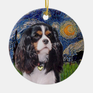 Starry Night - Cavalier (tri colour) Ceramic Tree Decoration