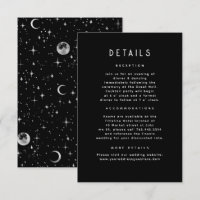 Starry Night Celestial Black Wedding Details