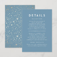 Starry Night Celestial Dusty Blue Wedding Details