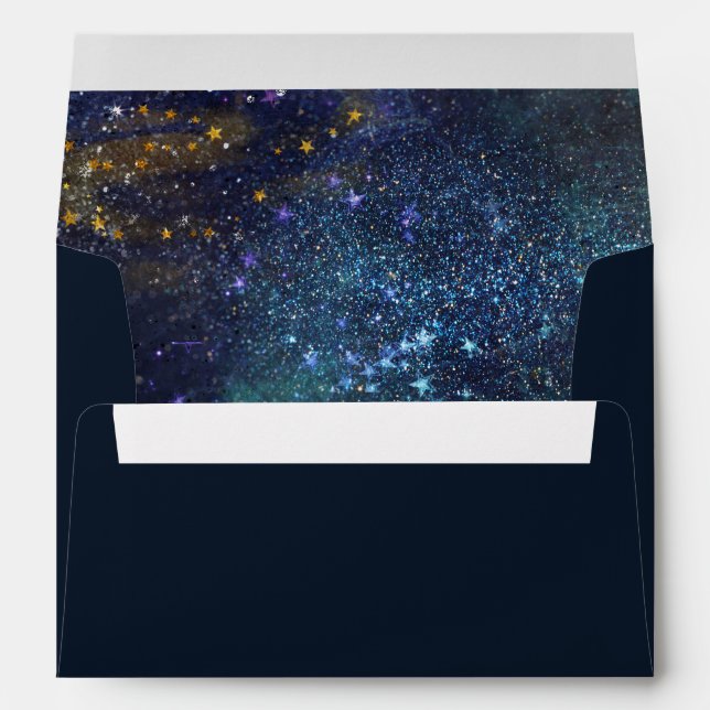 Starry Night Celestial Galaxy Envelope (Back (Bottom))
