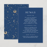 Starry Night Celestial Wedding Details