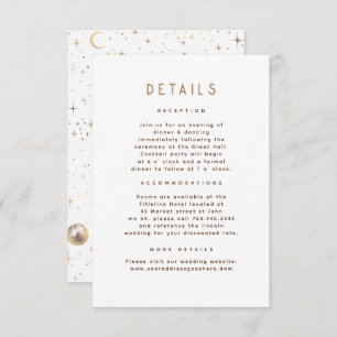 Starry Night Celestial Wedding Details Enclosure Card