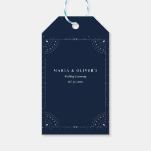 Starry Night Celestial Wedding Navy Blue Elegant Gift Tags