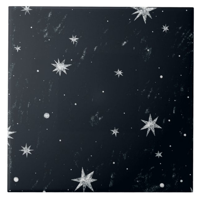 Starry Night Ceramic Tile (Front)