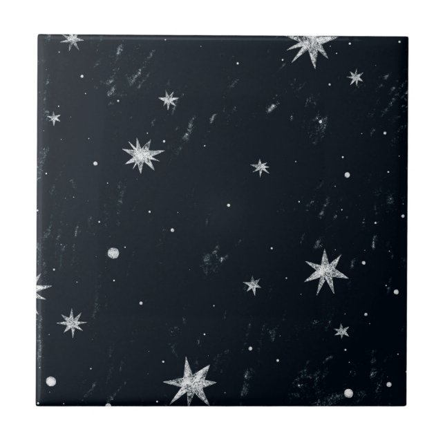 Starry Night Ceramic Tile (Front)
