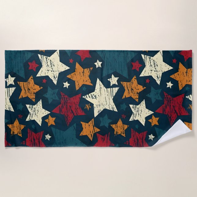 Starry Night Chaos Beach Towel (Front)