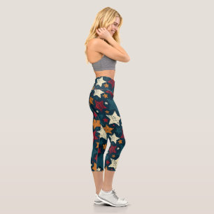 Starry Night Chaos Capri Leggings