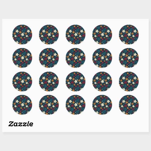 Starry Night Chaos Classic Round Sticker (Sheet)