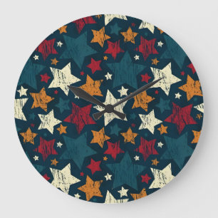 Starry Night Chaos Large Clock
