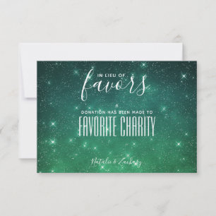 Starry Night Charity In Lieu of Favours Wedding