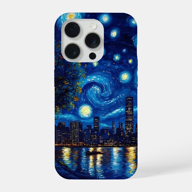 Starry Night City Phone Case (Back)