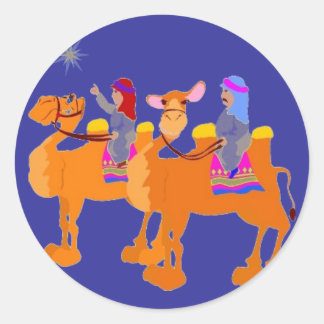 starry night classic round sticker