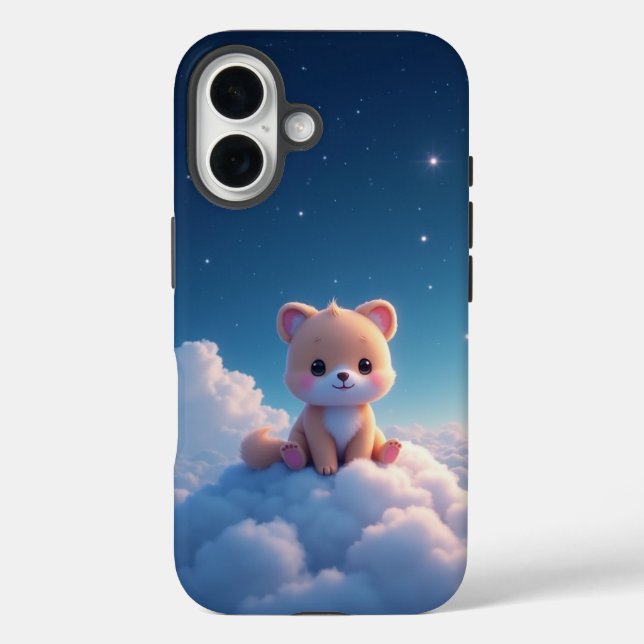Starry Night Cloud Puppy iPhone Case (Back)