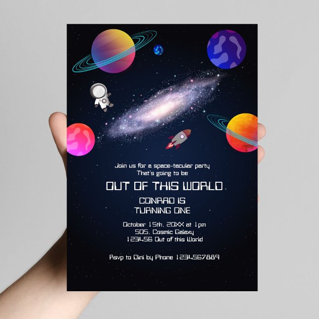 Starry Night Cosmic Quest Birthday Invitation (Creator Uploaded)