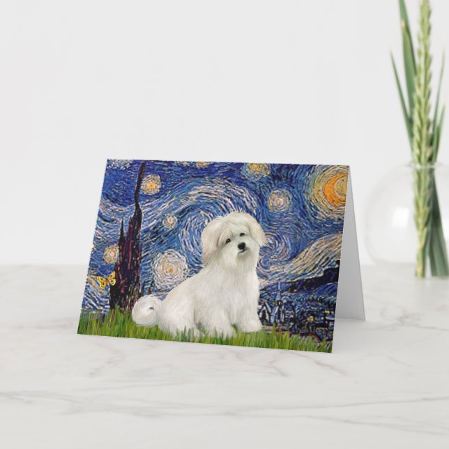 Starry Night - Coton de Tulear 7 Card (Front)