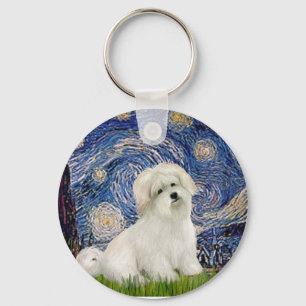 Starry Night - Coton de Tulear 7 Key Ring