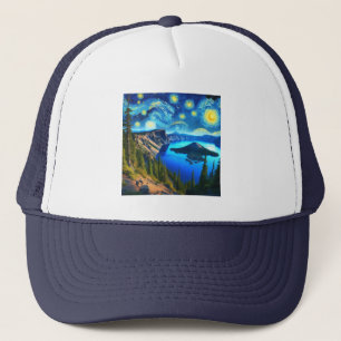 Starry Night Crater Lake National Park Trucker Hat