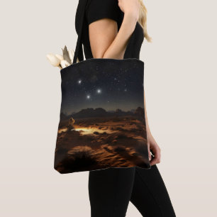 Starry Night Desert Tote Bag