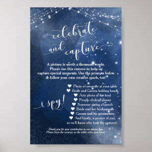 Starry Night Disposable Camera Instructions Sign