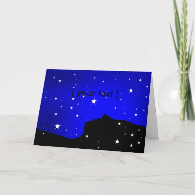 Starry Night Dreamer Greeting Card (Front)