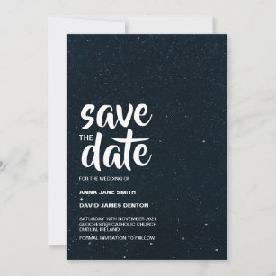 Starry Night Dreamy Save The Date Invitation