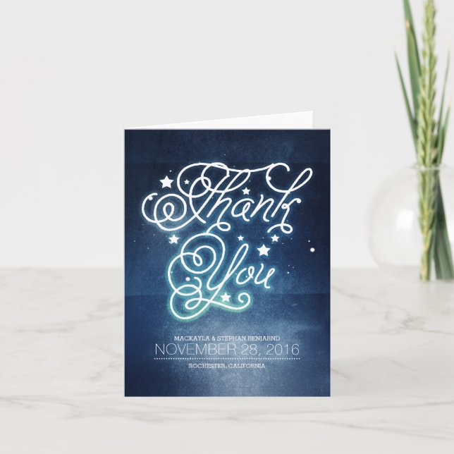 Starry Night Enchanted Wedding Thank You (Front)