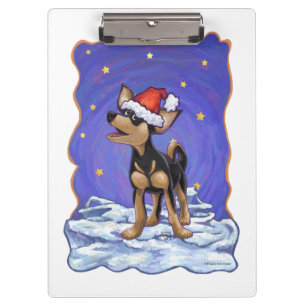 Starry Night Festive Chihuahua Clipboard