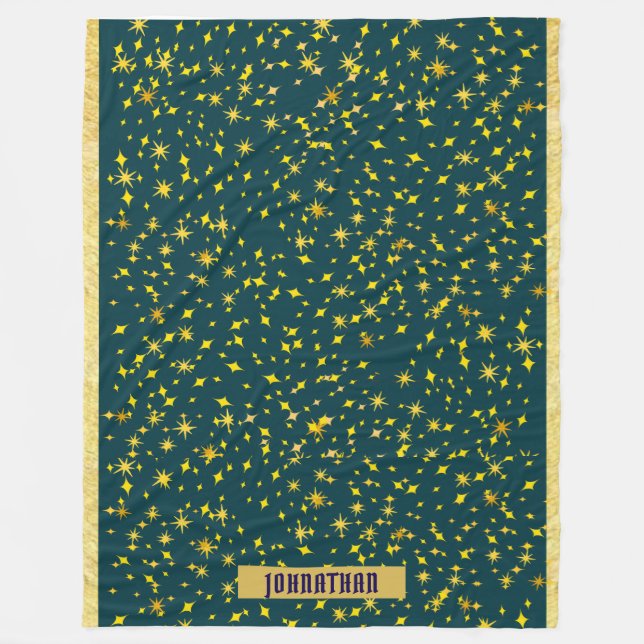 Starry Night Fleece Throw Blanket (Front)
