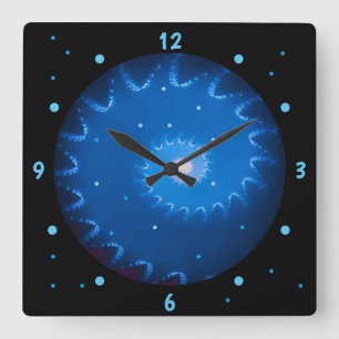 Starry Night Fractal Wall Clock