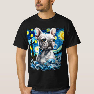 Starry Night French Bulldog T-Shirt – Artistic Dog
