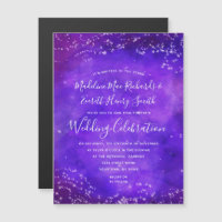 Starry Night Galaxy Magnetic Wedding Invitation