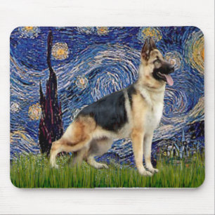Starry Night - German Shepherd 13 Mouse Pad