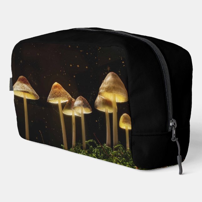Starry Night Glowing Mushrooms Dopp Kit (Right Corner)