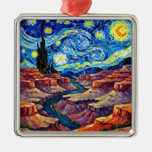 Starry Night Grand Canyon Arizona Metal Ornament