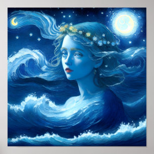 Starry Night 🌌 - Greek Goddess Fantasy Poster #5