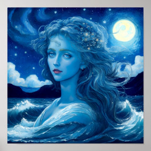 Starry Night 🌌 - Greek Goddess Fantasy Poster #6
