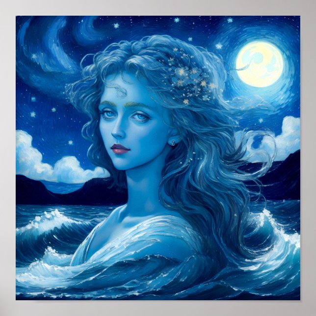 Starry Night 🌌 - Greek Goddess Fantasy Poster #6 (Front)