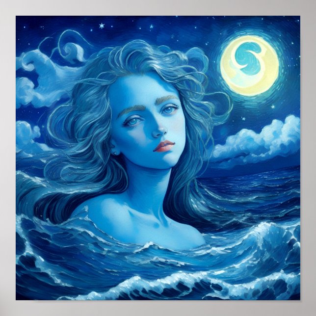 Starry Night 🌌 - Greek Goddess Fantasy Poster #7 (Front)