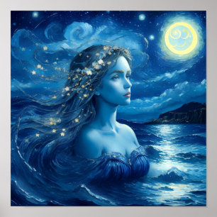 Starry Night 🌌 - Greek Goddess Poster #1
