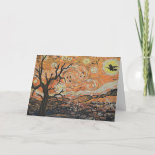 Starry Night Halloween Card