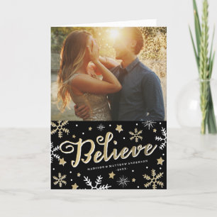 Starry Night   Holiday Photo Greeting Card