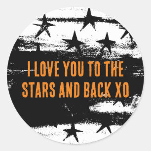 Starry Night. I love you to the stars and back xo Classic Round Sticker