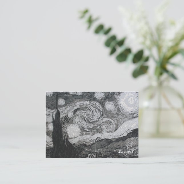 Starry Night I Vincent Van Gogh Bookmarks Card (Standing Front)