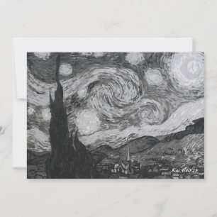 Starry Night I Vincent Van Gogh Flat Card
