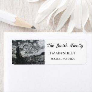 Starry Night I Vincent Van Gogh Return Address Label