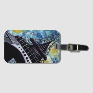Starry Night in Paris Bag Tag